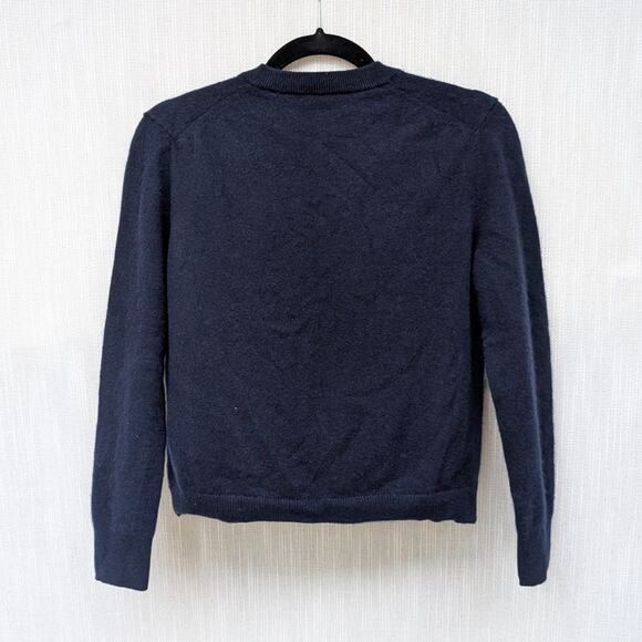 Jenni Kayne Flynn Navy 100% Cashmere V neck Long Sleeve Sweater, size XS - Picture 2 of 9